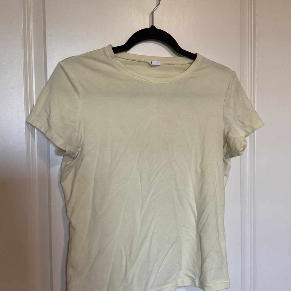 Garage Pale Yellow Crewneck Short Sleeve Tee